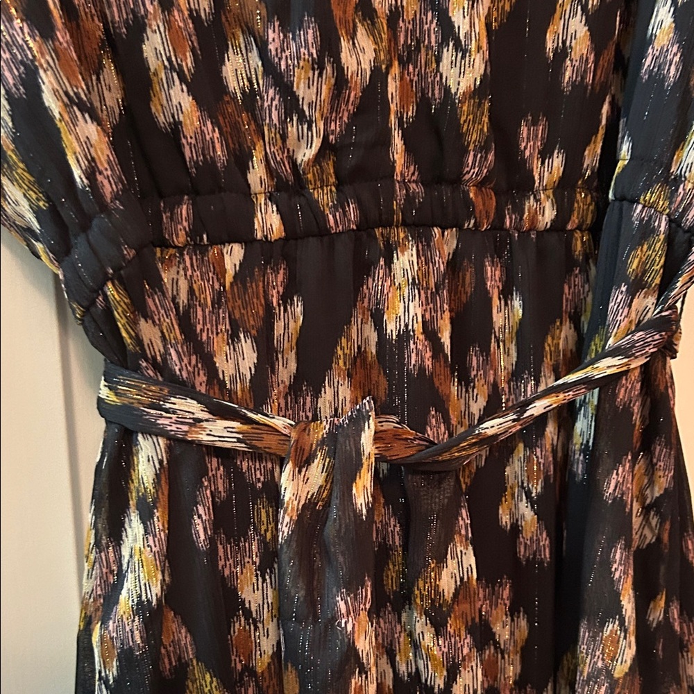 LC Lauren Conrad Black and Brown Long Sleeve Dress - Picture 5 of 9